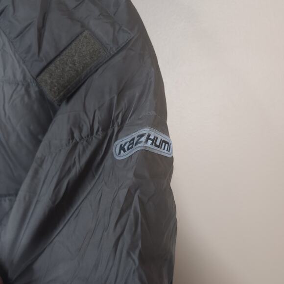 Kazhumi Full Zip Quilted Puffer Coat with Hood in Taupe Size S - Picture 6 of 13